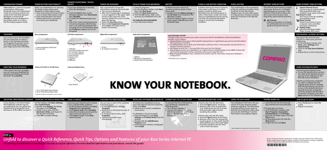 Compaq Laptop manual Hibernation/Standby, Power Button Functionality, Standby SLEEP/PANEL Toggle ON/OFF, POWER-ON Password 