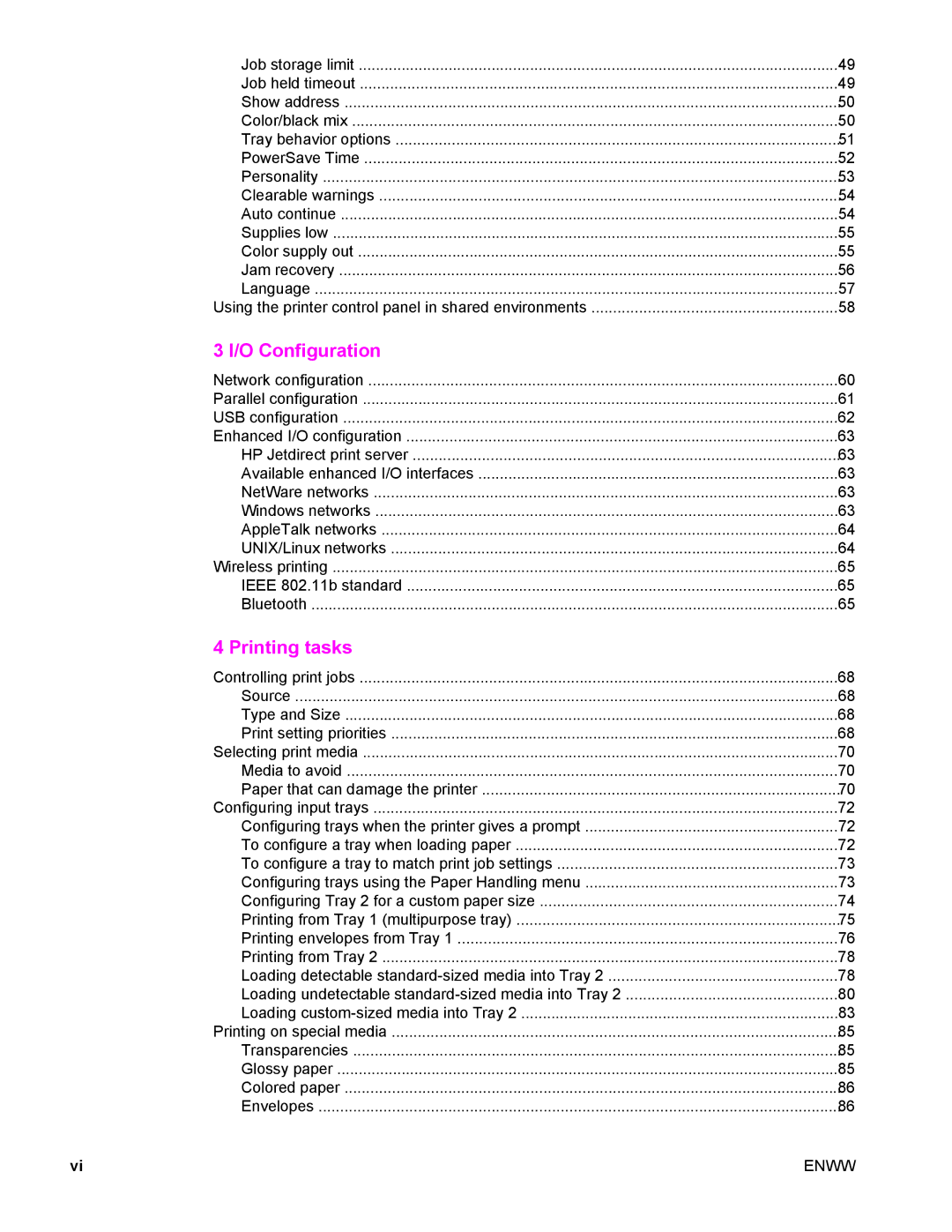 Compaq LaserJet 4610n manual O Configuration 