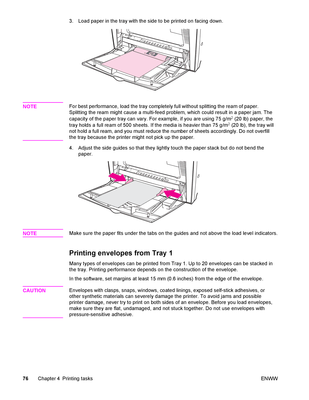 Compaq LaserJet 4610n manual Printing envelopes from Tray 