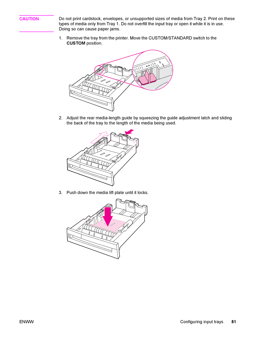 Compaq LaserJet 4610n manual Doing so can cause paper jams 