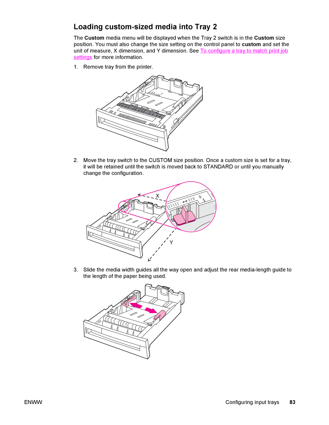 Compaq LaserJet 4610n manual Loading custom-sized media into Tray 