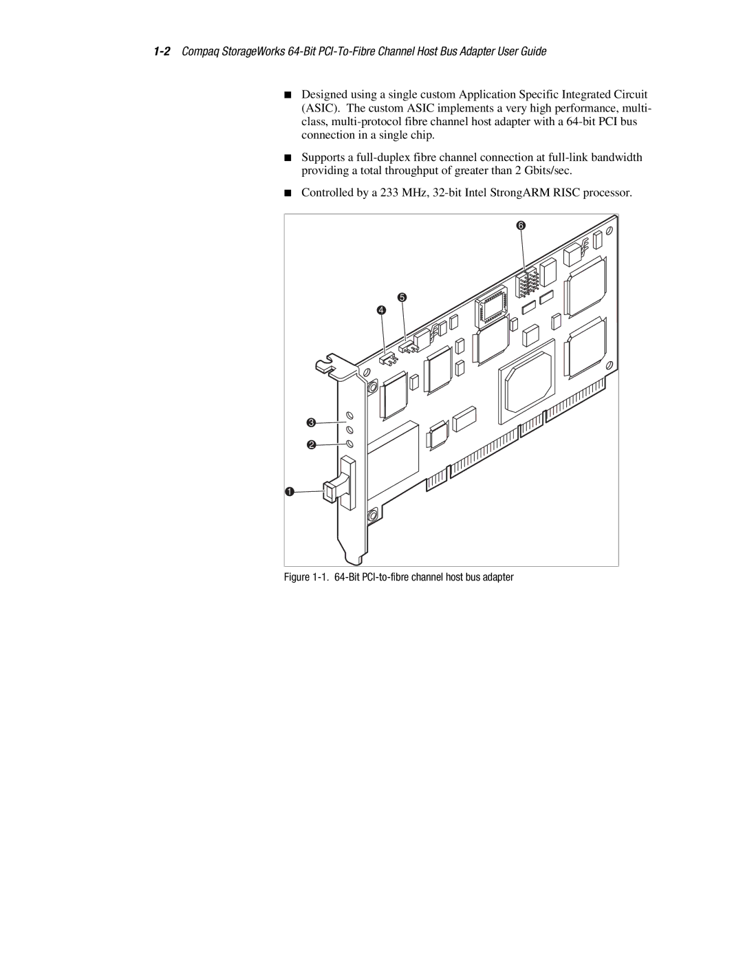 Compaq LP8000-F1 manual Bit PCI-to-fibre channel host bus adapter 