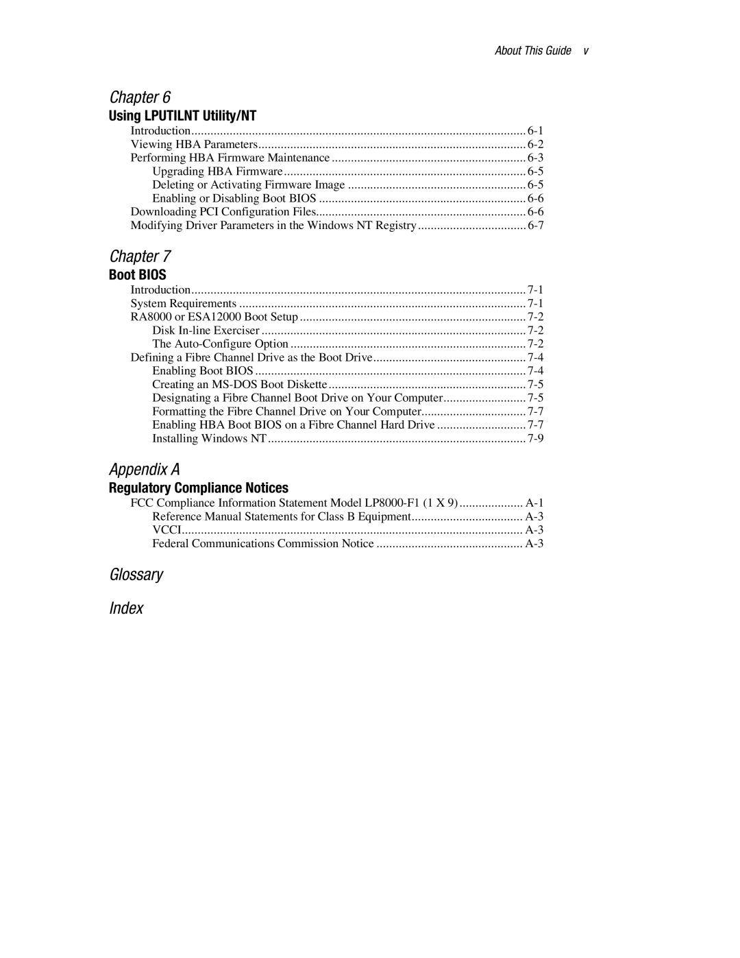 Compaq LP8000-F1 manual Glossary Index 