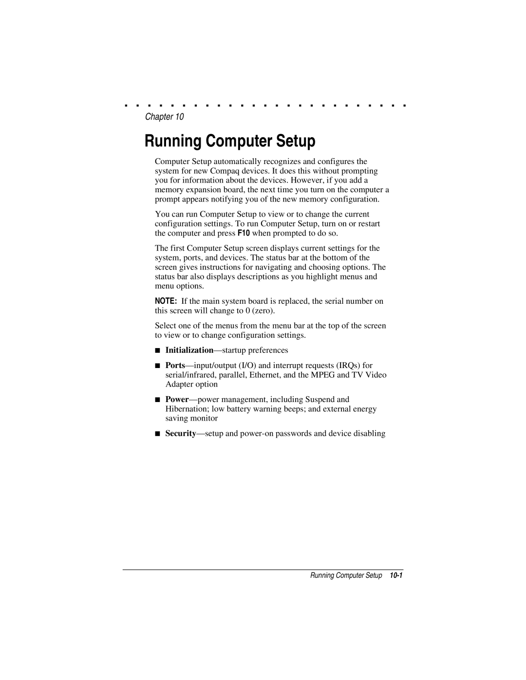 Compaq LTE 5000 manual Running Computer Setup 