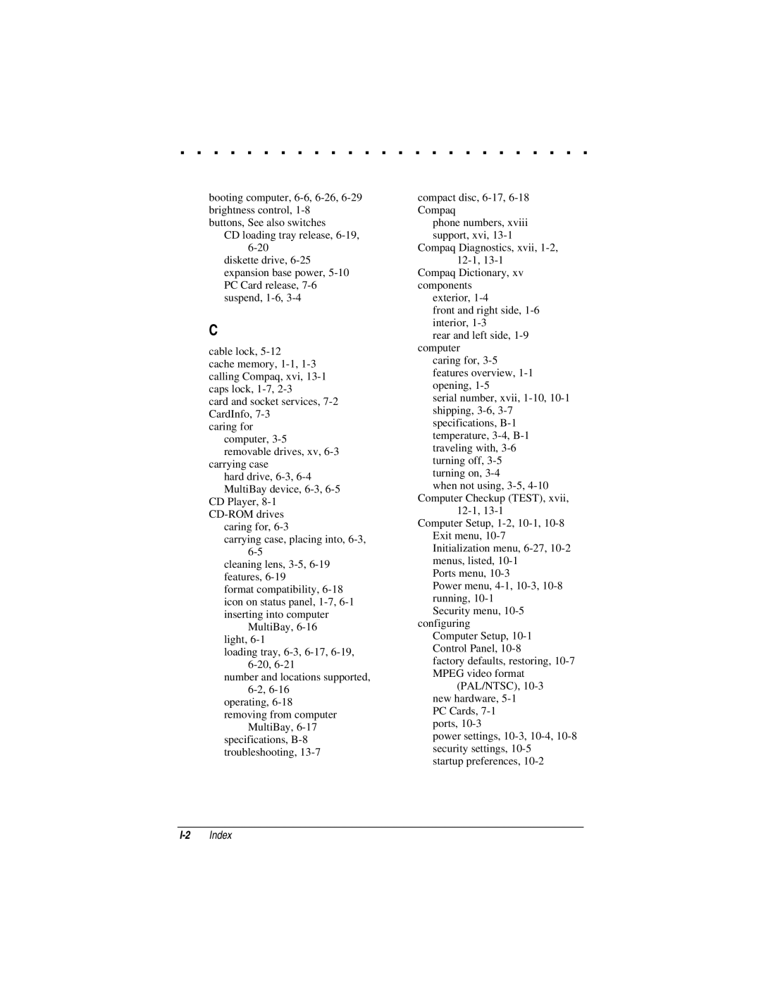 Compaq LTE 5000 manual 2Index 