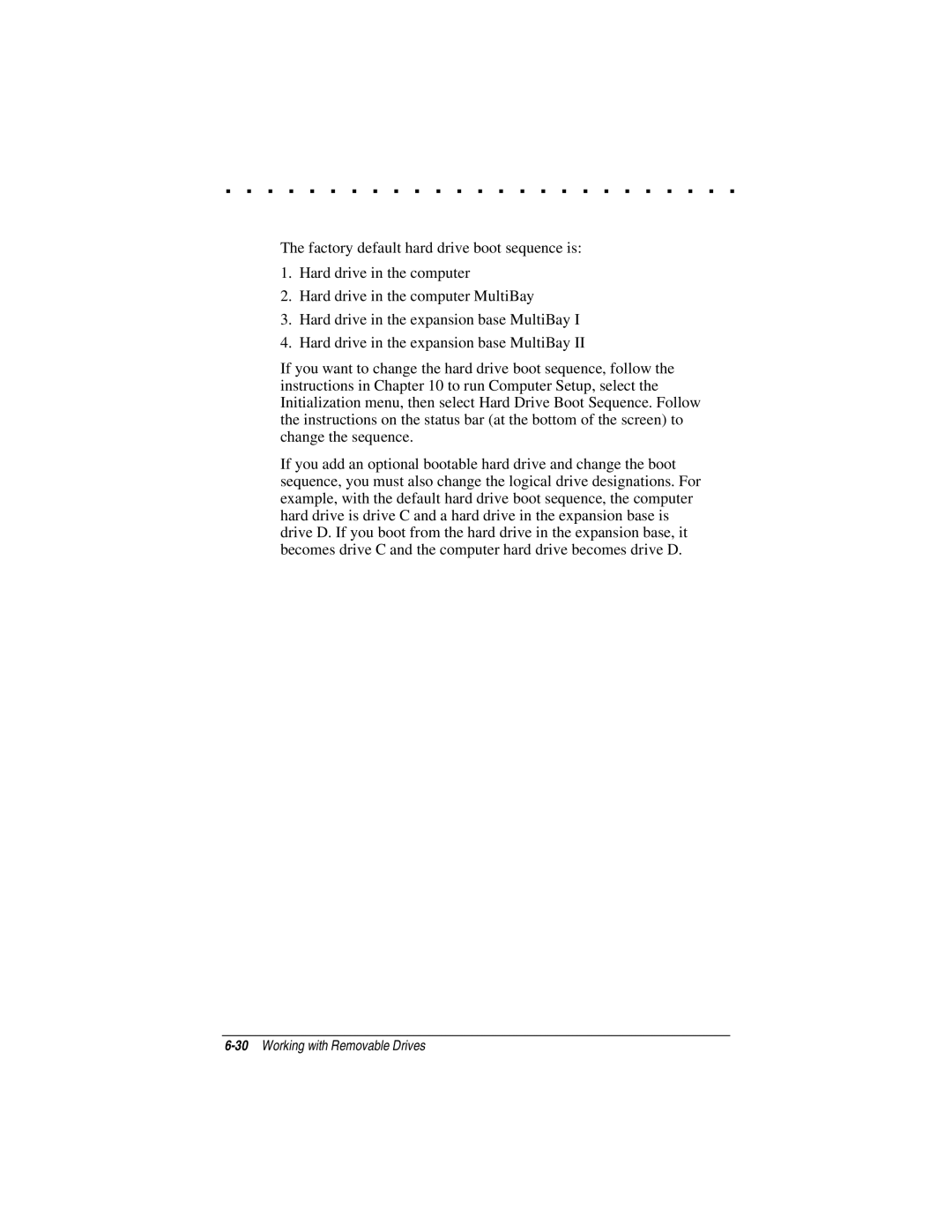 Compaq LTE 5000 manual 30Working with Removable Drives 