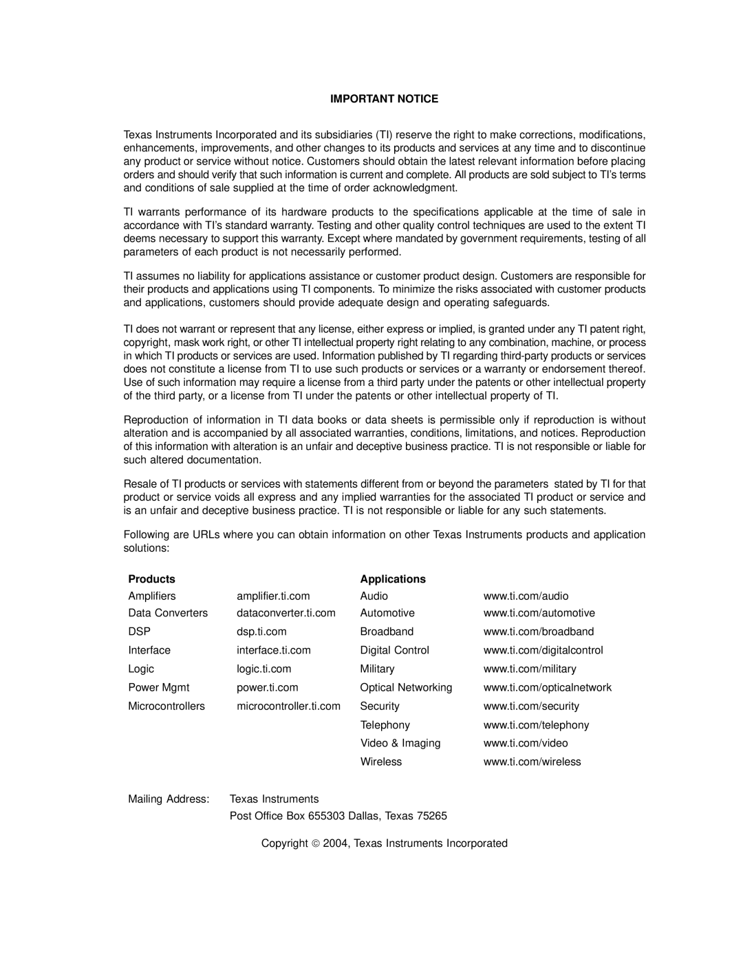 Compaq M-LVDS manual Important Notice 