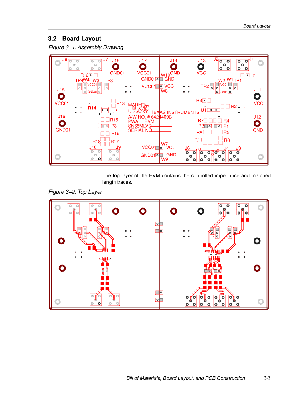 Compaq M-LVDS manual Board Layout, 1. Assembly Drawing 