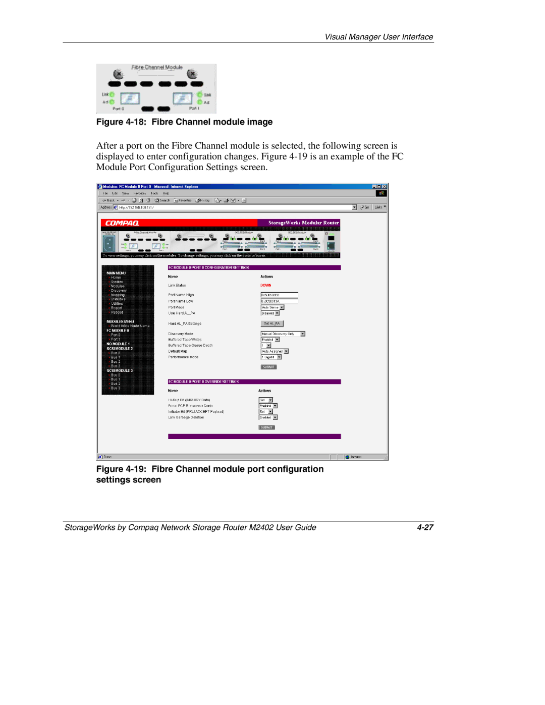 Compaq M2402 manual Fibre Channel module image 