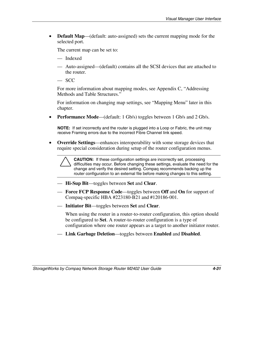 Compaq M2402 manual Initiator Bit-toggles between Set and Clear 