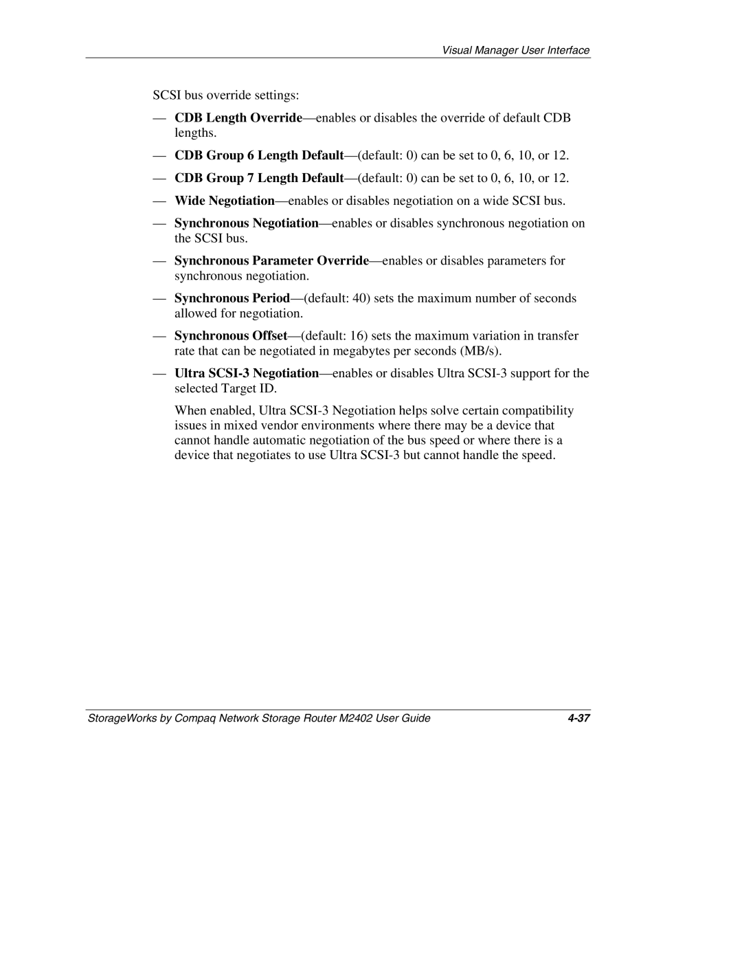 Compaq M2402 manual Visual Manager User Interface 