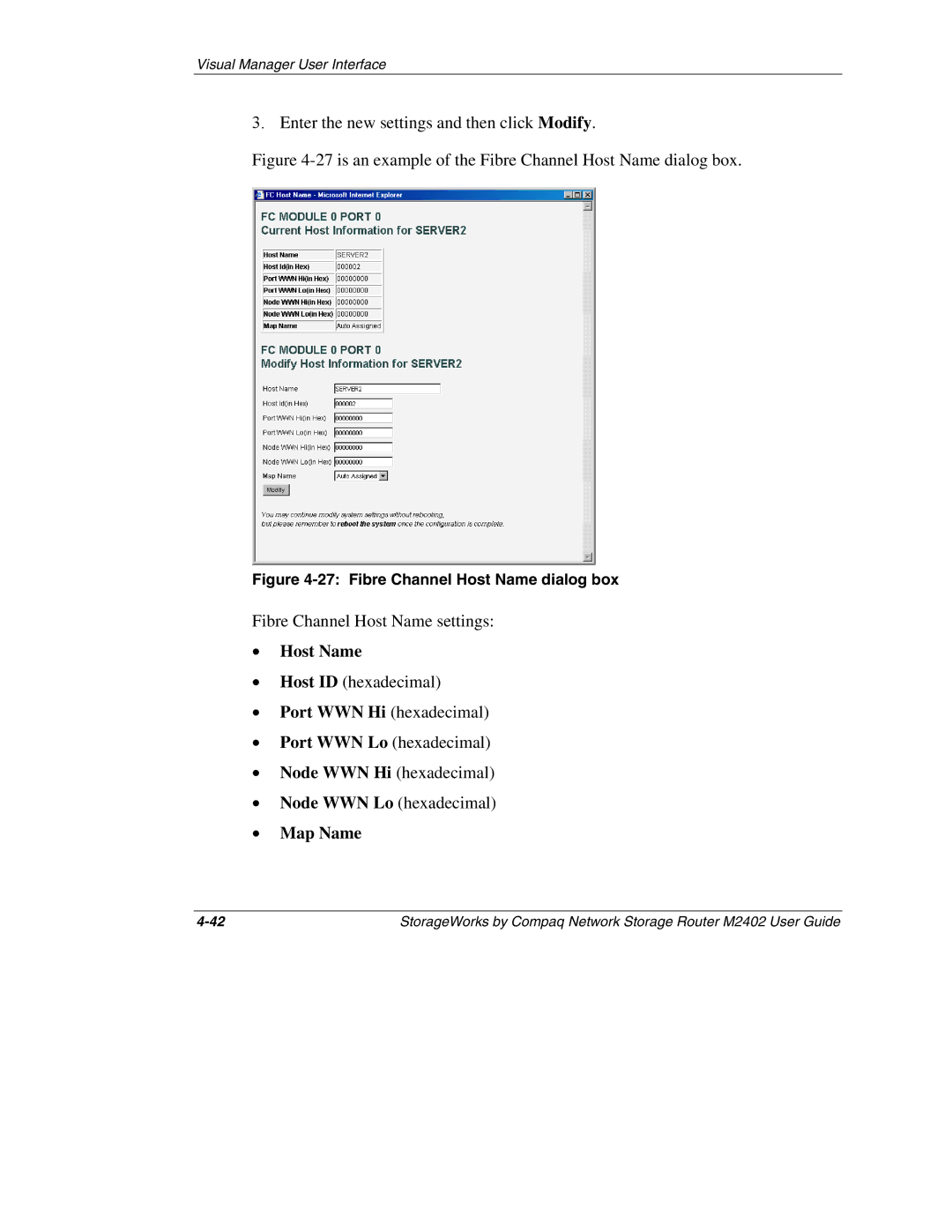 Compaq M2402 manual Host Name 