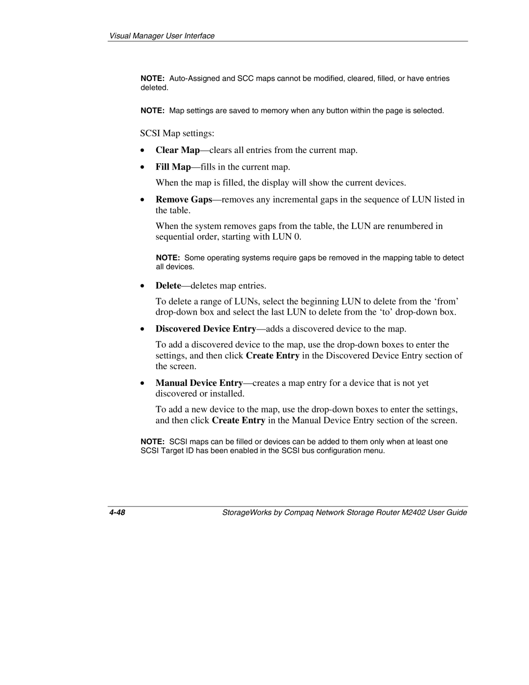 Compaq M2402 manual Visual Manager User Interface 