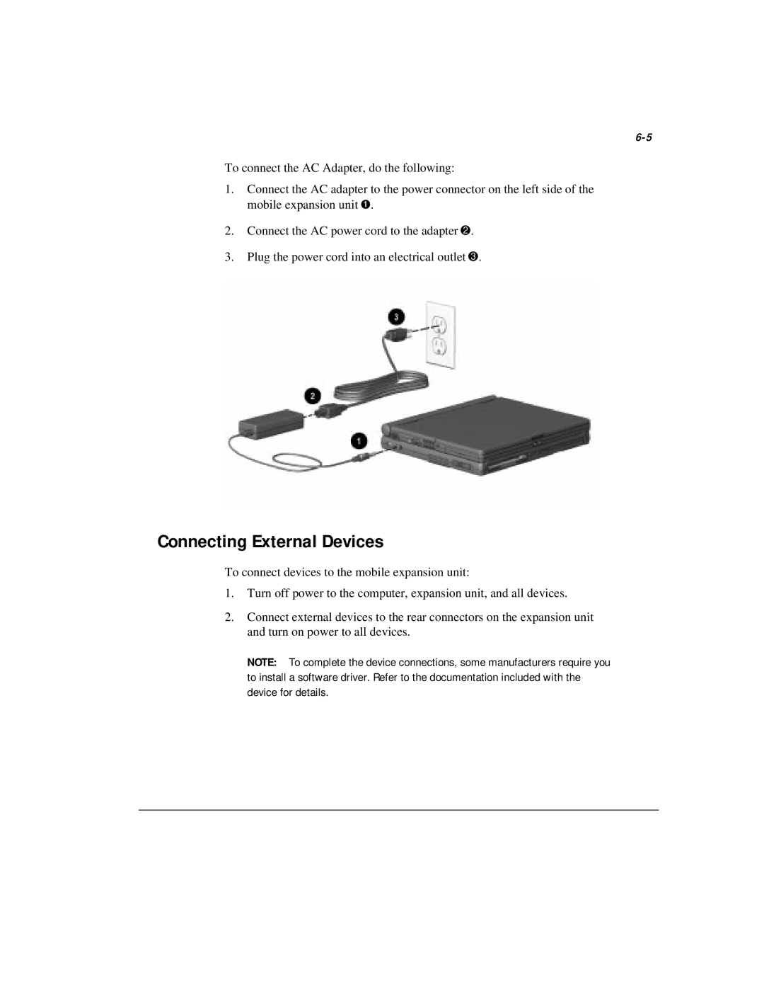 Compaq M300 manual Connecting External Devices 