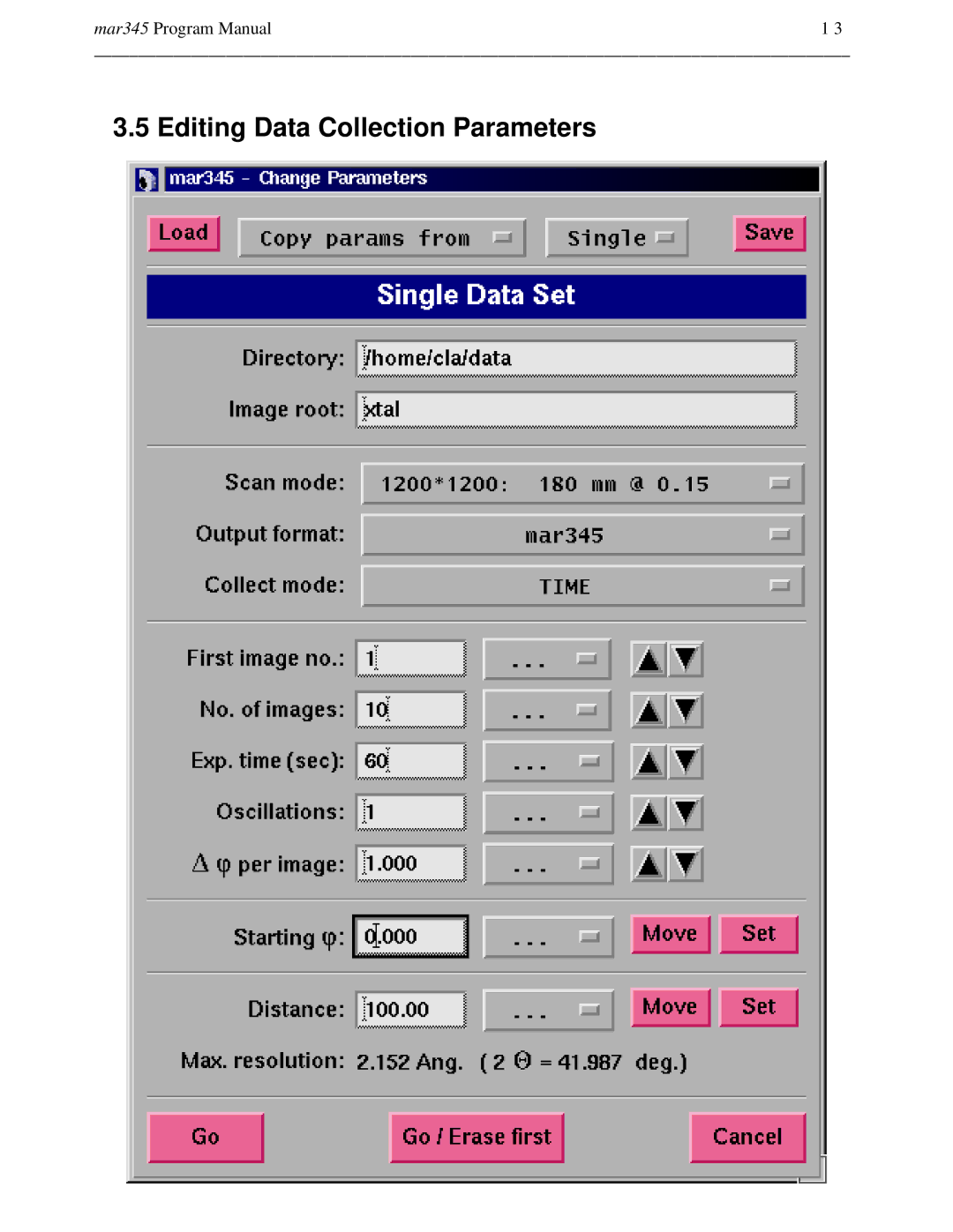 Compaq mar345 manual Editing Data Collection Parameters 