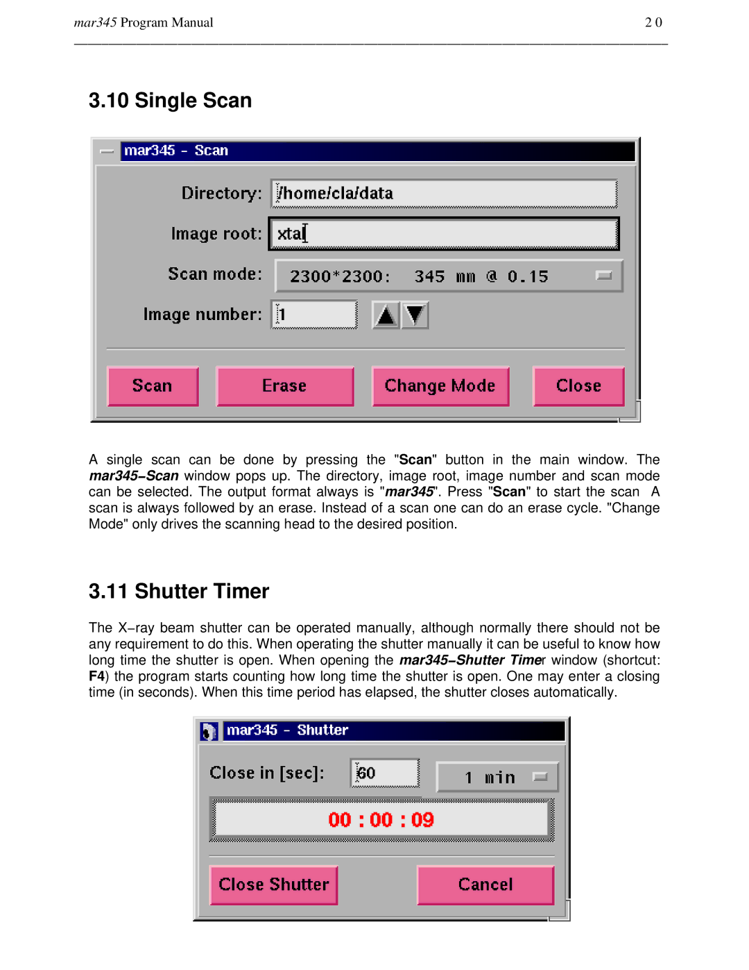 Compaq mar345 manual Single Scan, Shutter Timer 