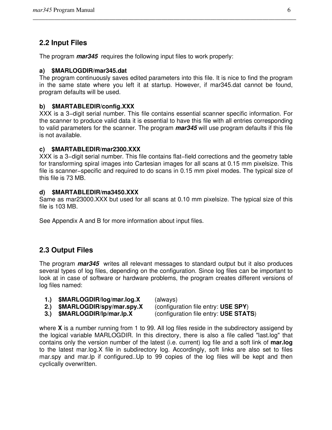 Compaq mar345 manual Input Files, Output Files 