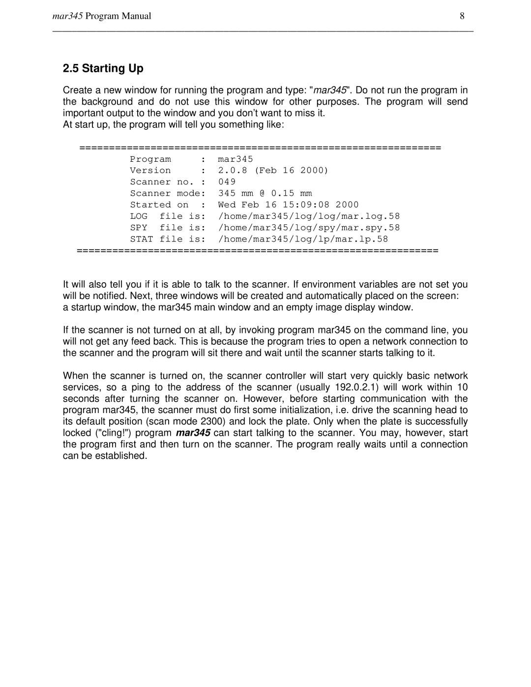 Compaq mar345 manual Starting Up 