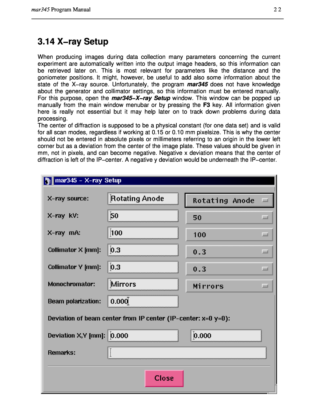 Compaq manual 3.14 X−ray Setup, mar345 Program Manual 