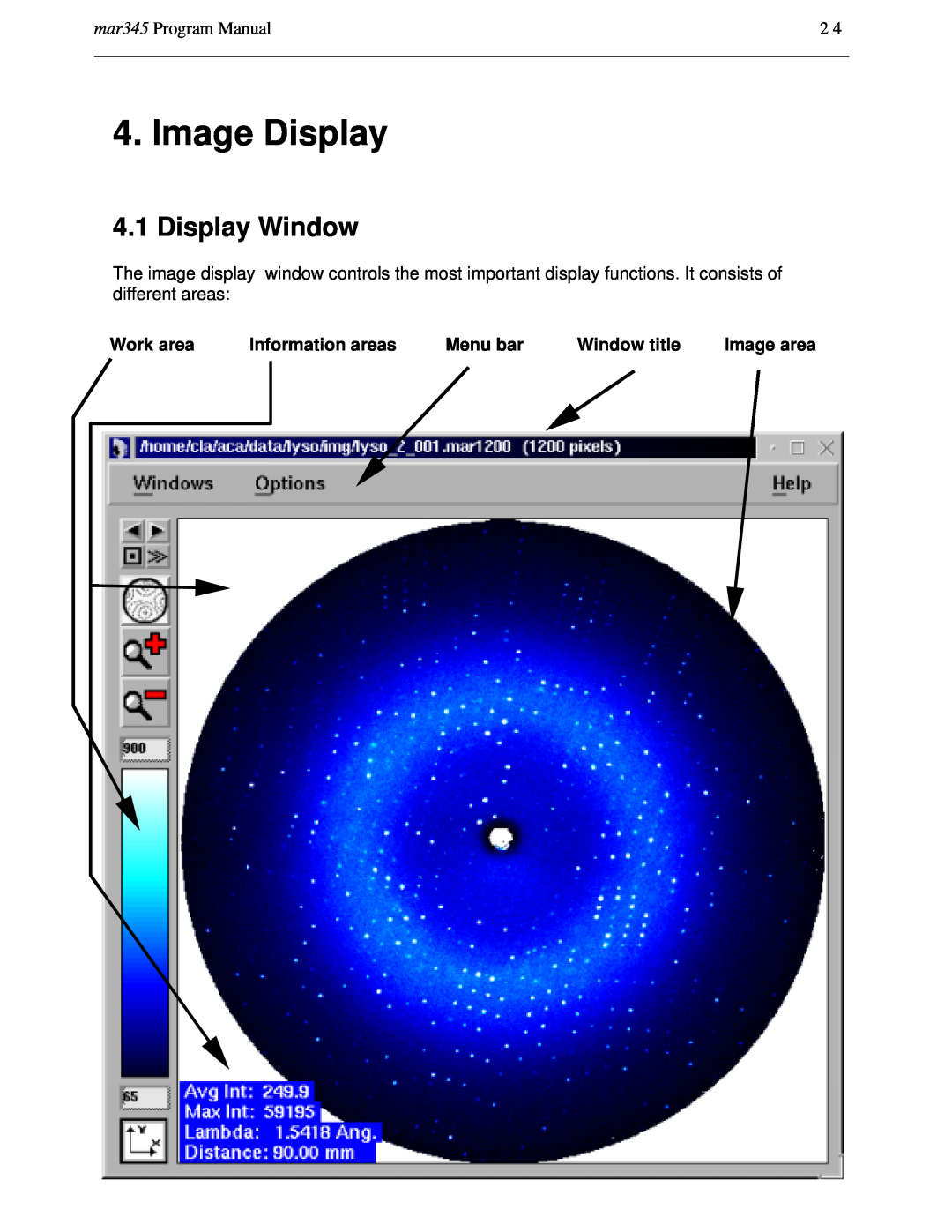 Compaq manual Image Display, Display Window, mar345 Program Manual 