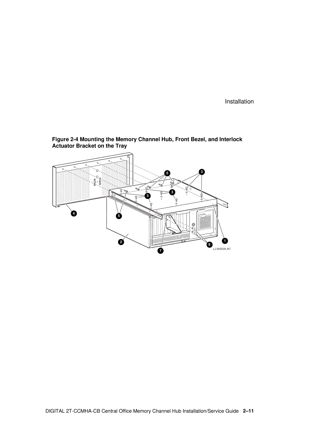 Compaq Memory Channel Hub manual LJ-06502A.AI7 