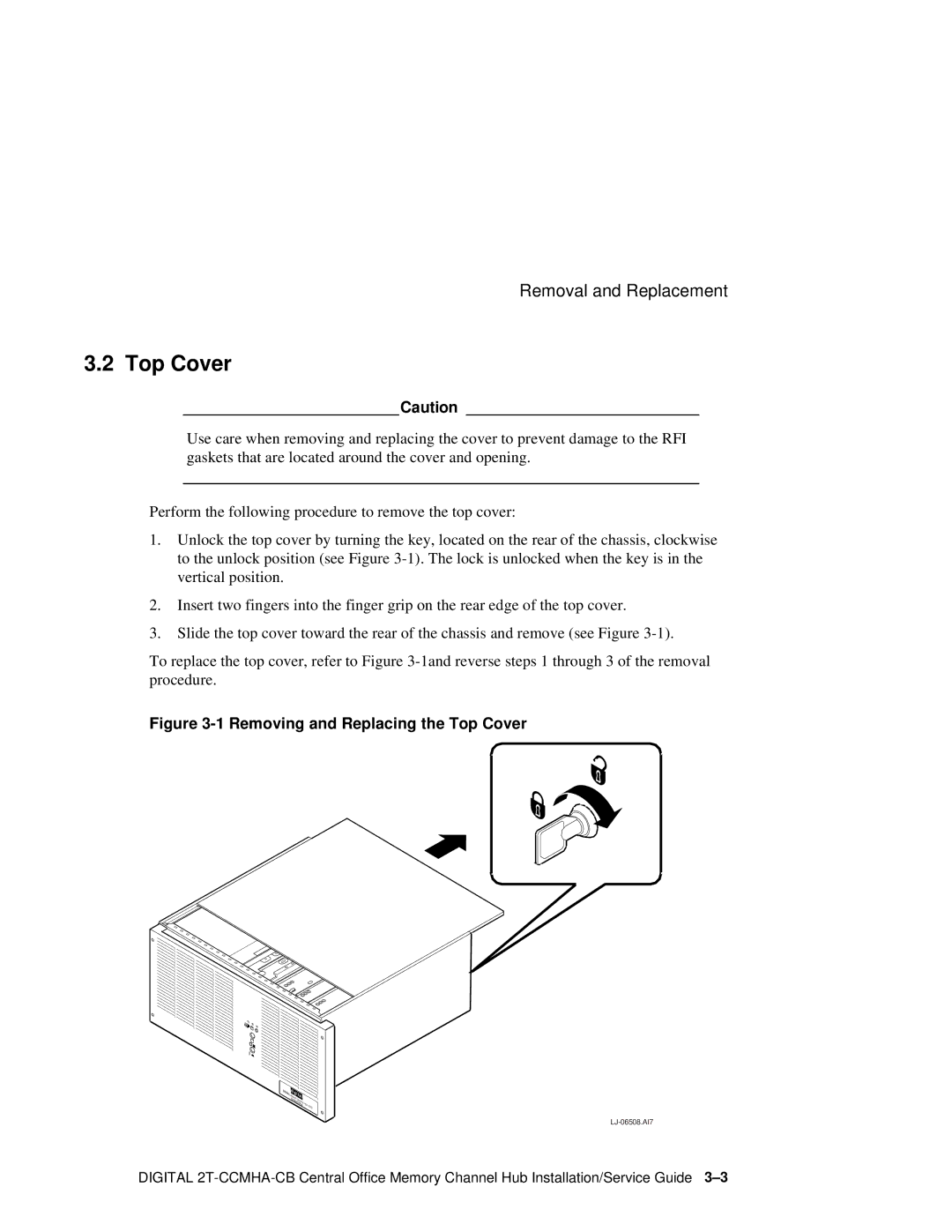 Compaq Memory Channel Hub manual Removing and Replacing the Top Cover 