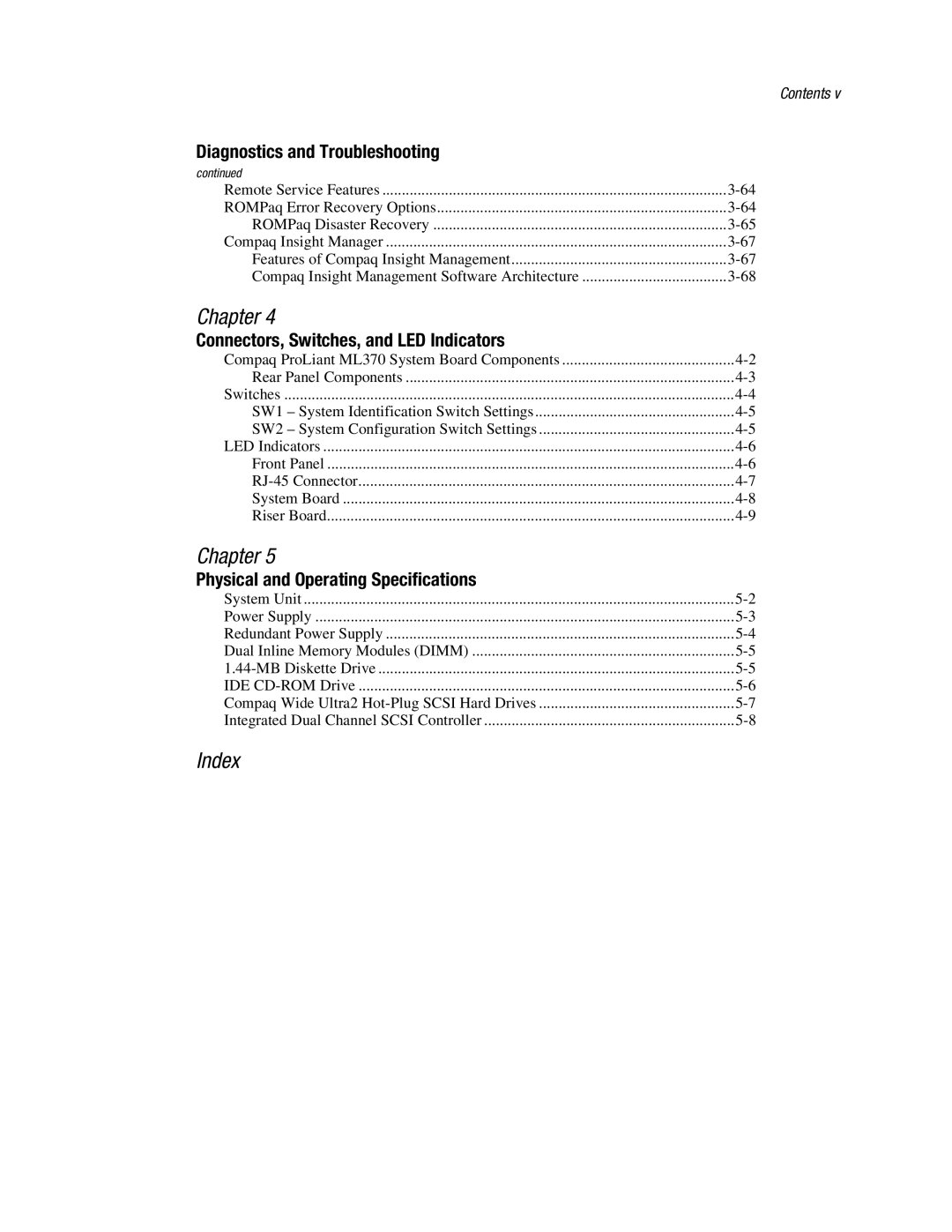 Compaq ML370 manual Index 