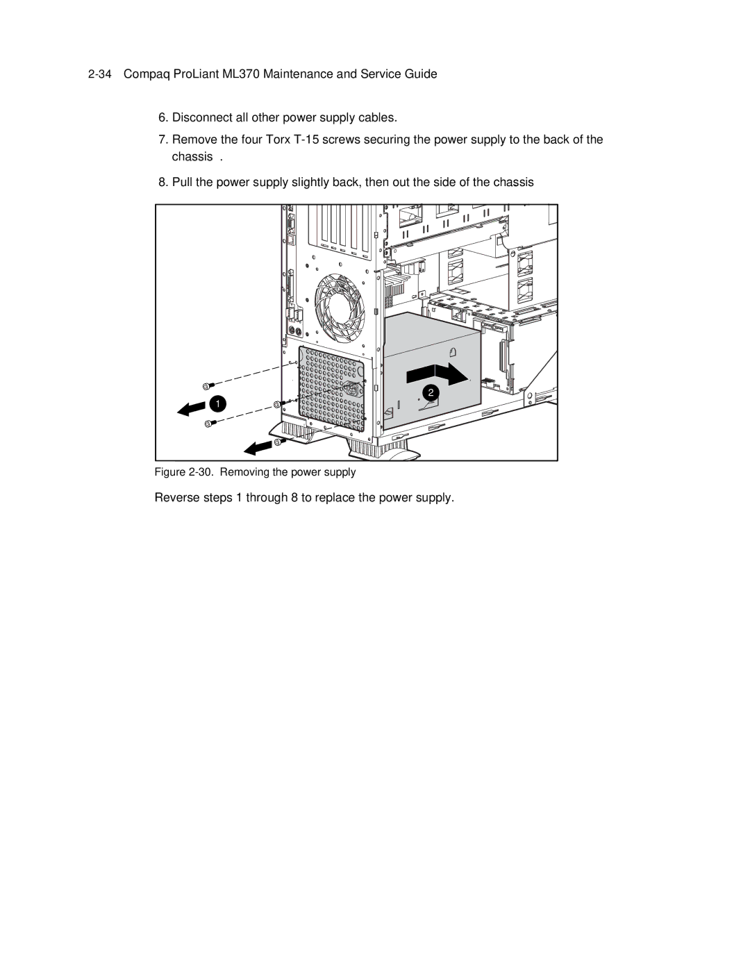 Compaq manual 34Compaq ProLiant ML370 Maintenance and Service Guide 