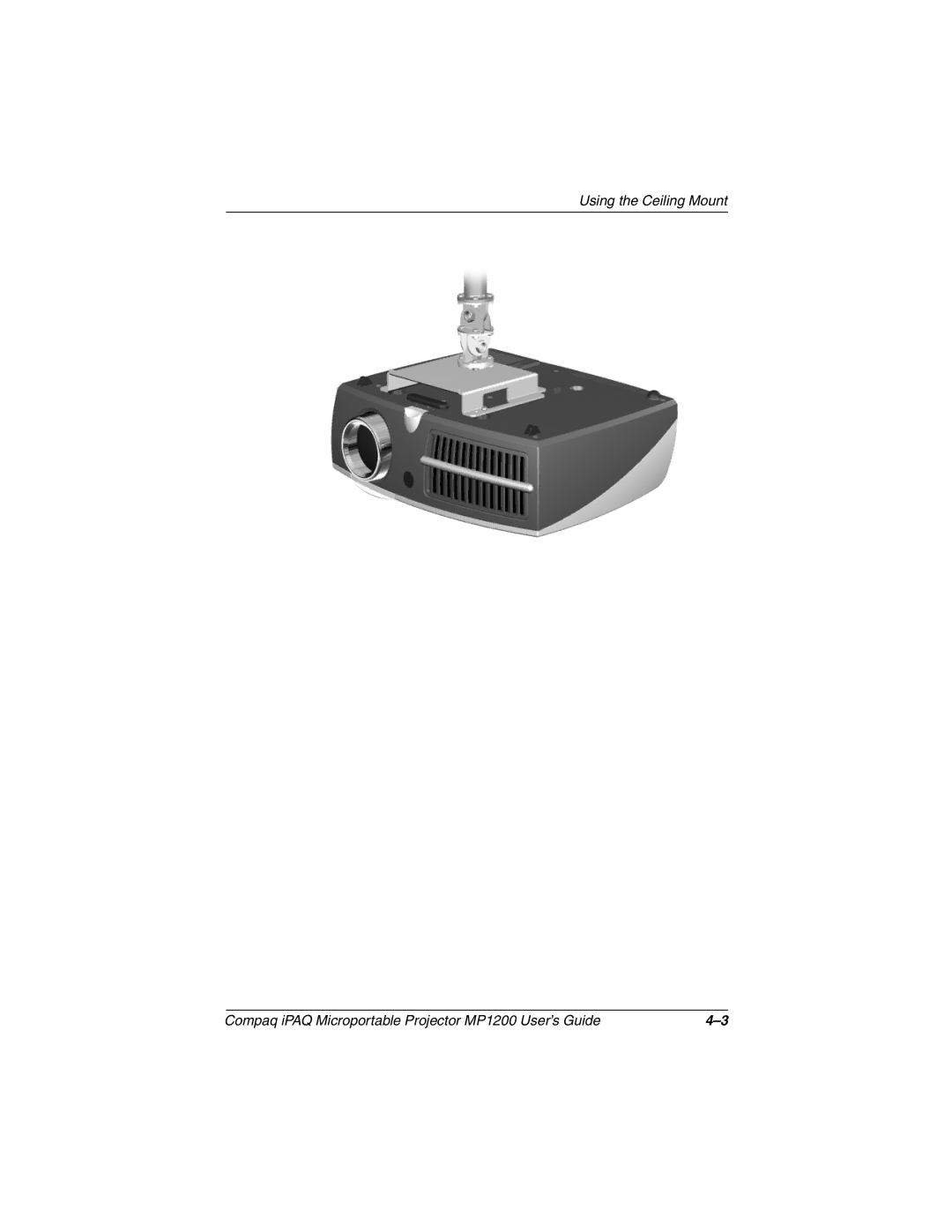 Compaq manual Compaq iPAQ Microportable Projector MP1200 User’s Guide 