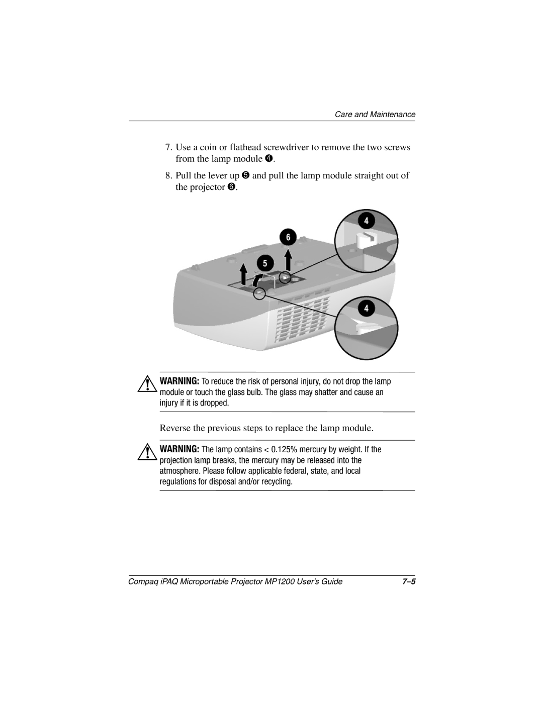 Compaq manual Compaq iPAQ Microportable Projector MP1200 User’s Guide 