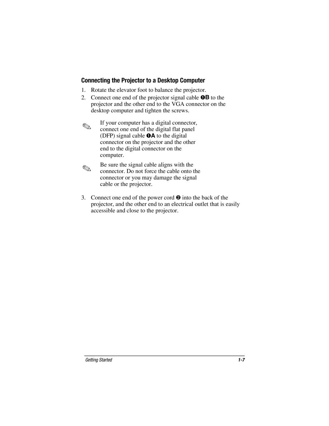 Compaq MP1800 warranty Connecting the Projector to a Desktop Computer 