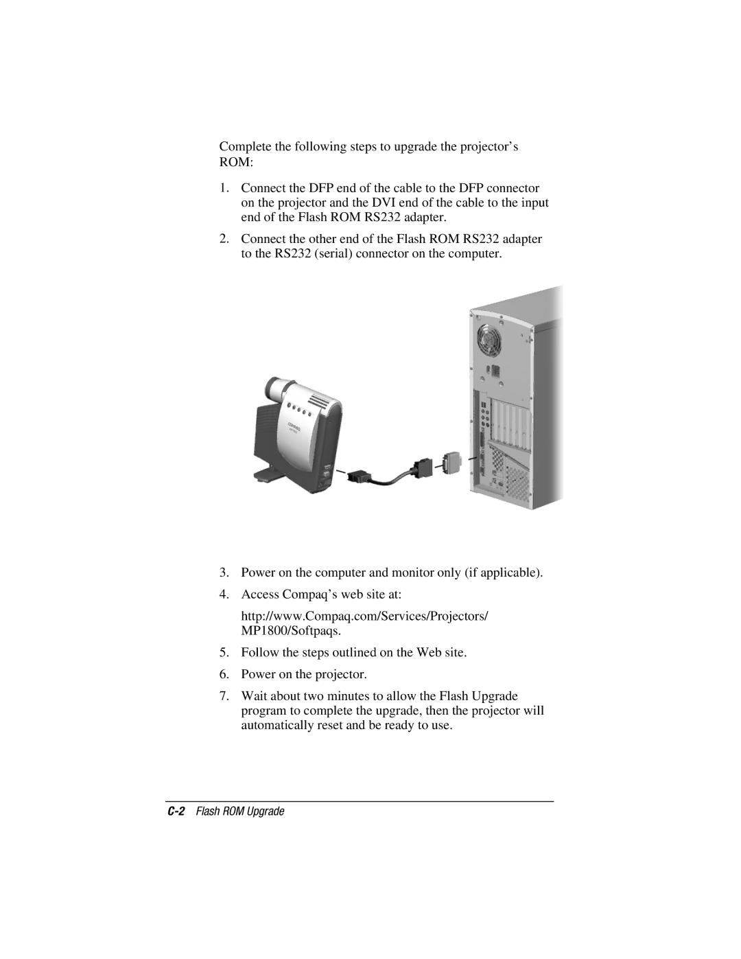 Compaq MP1800 warranty 2Flash ROM Upgrade 