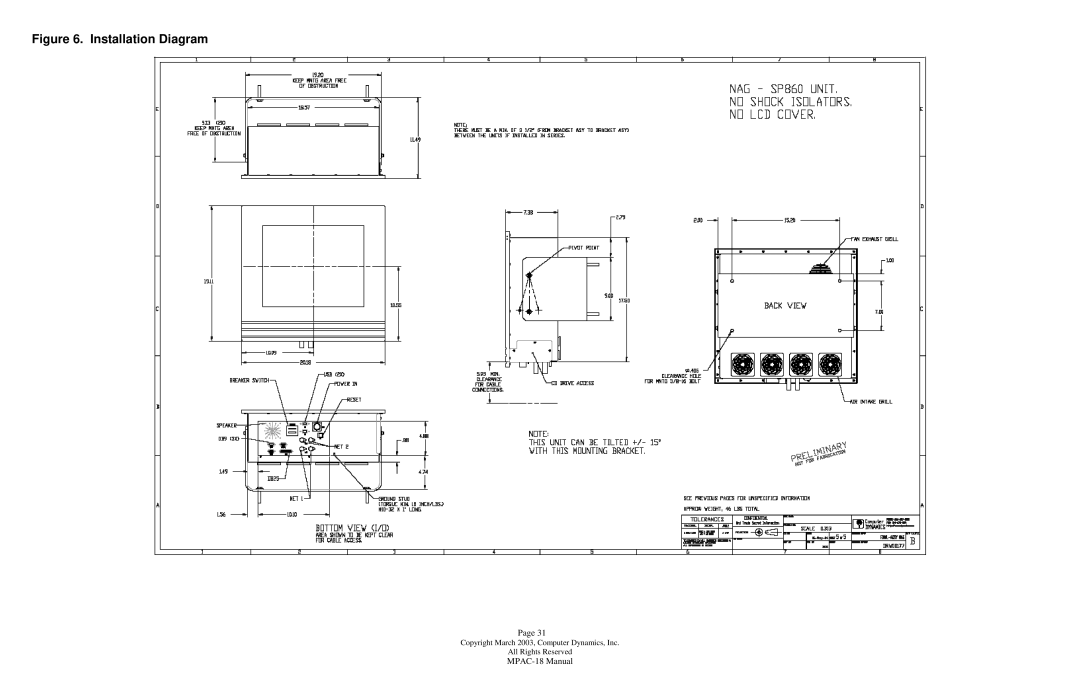 Compaq MPAC-18 manual Installation Diagram 