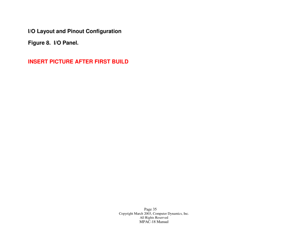 Compaq MPAC-18 manual Layout and Pinout Configuration, O Panel 