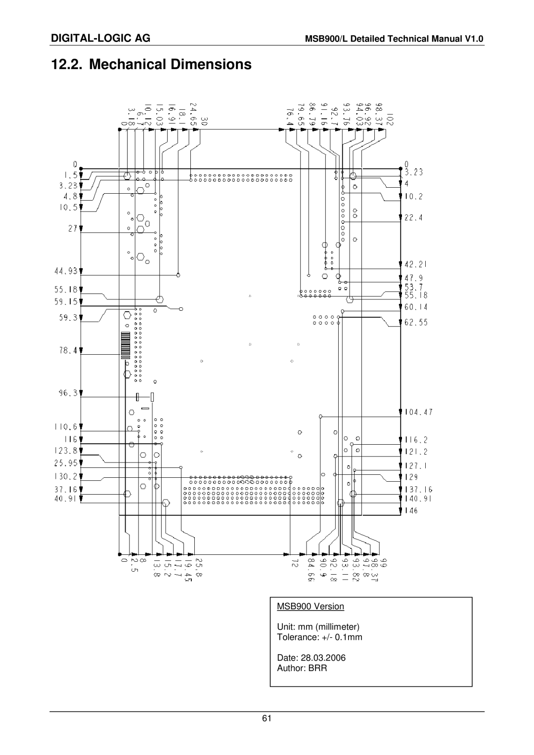 Compaq MSB900L user manual Mechanical Dimensions 