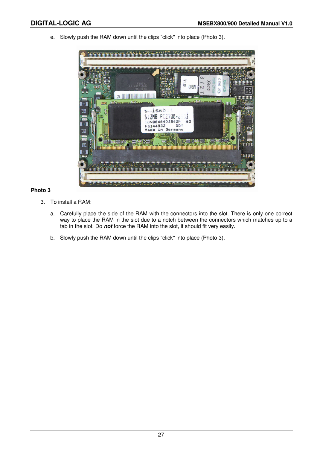 Compaq MSEBX900, MSEBX800 user manual Digital-Logic Ag 