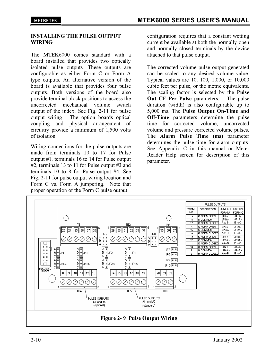 Compaq MTEK6000 user manual Installing the Pulse Output Wiring 