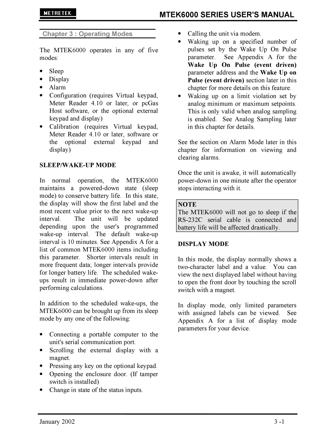 Compaq MTEK6000 user manual SLEEP/WAKE-UP Mode, Display Mode 