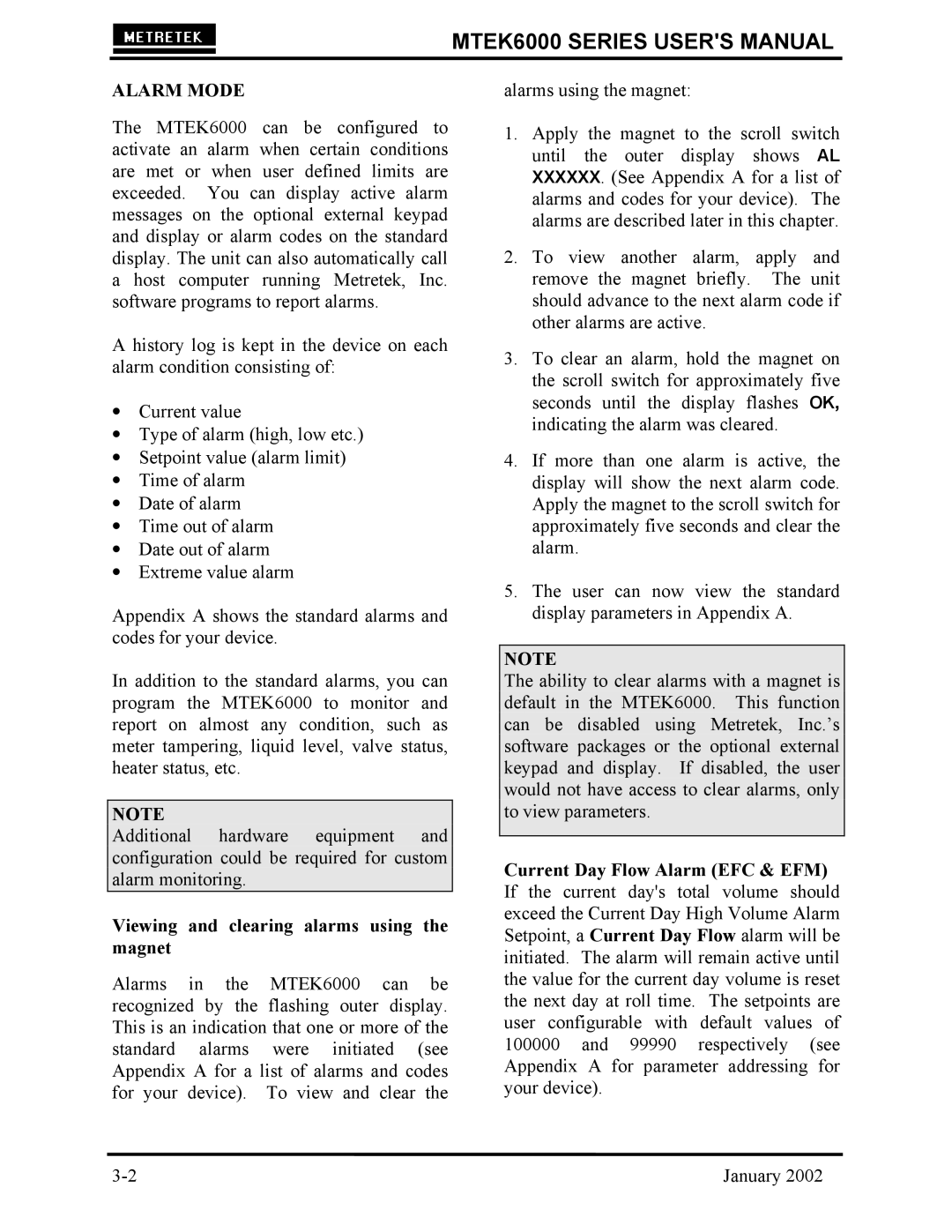 Compaq MTEK6000 user manual Alarm Mode, Viewing and clearing alarms using the magnet 