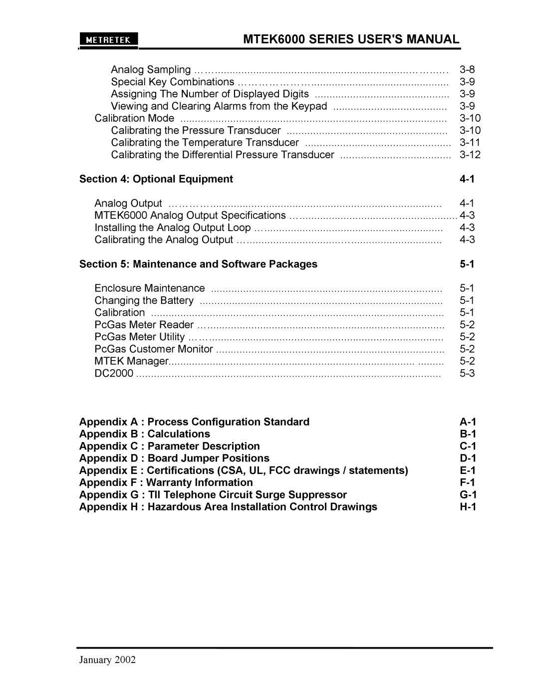 Compaq MTEK6000 user manual Optional Equipment 