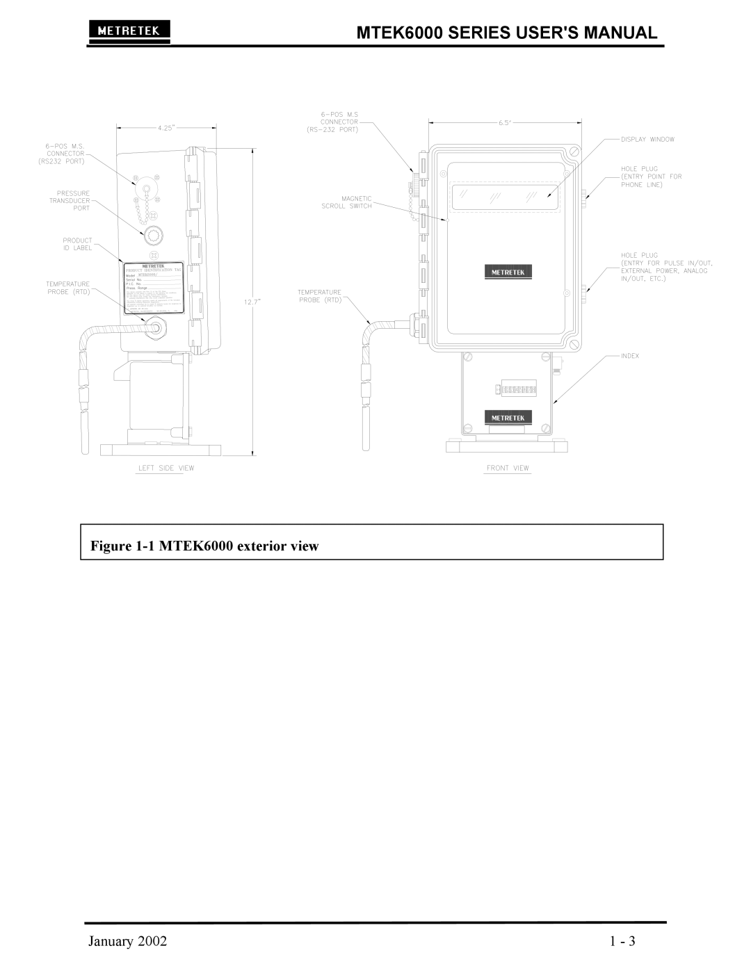 Compaq user manual MTEK6000 exterior view 