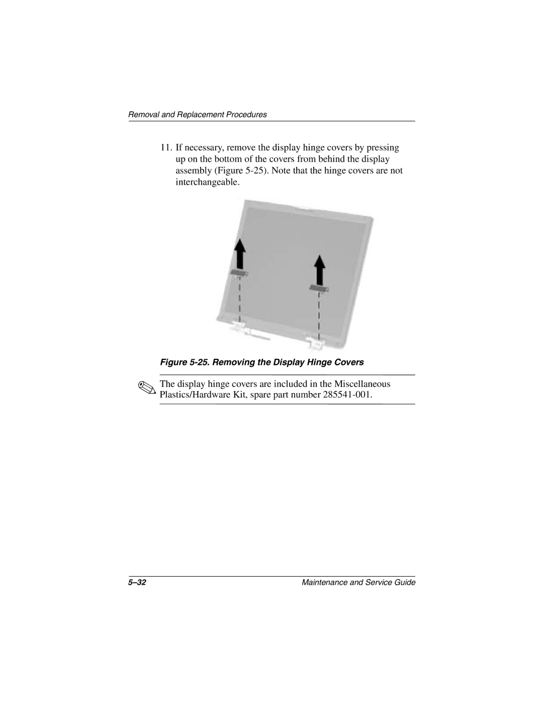 Compaq N1000 manual Removing the Display Hinge Covers 