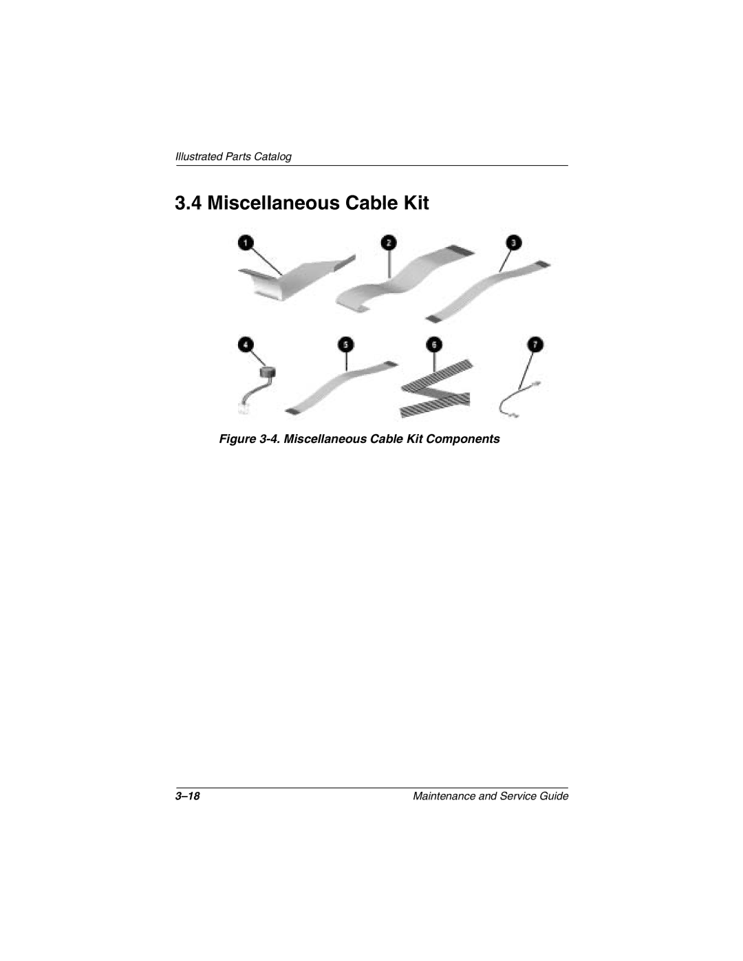 Compaq N1000 manual Miscellaneous Cable Kit Components 