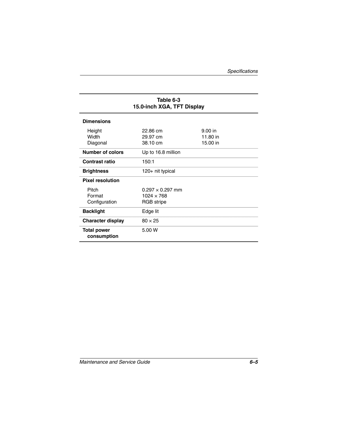 Compaq N1020V, 1500 manual Inch XGA, TFT Display 