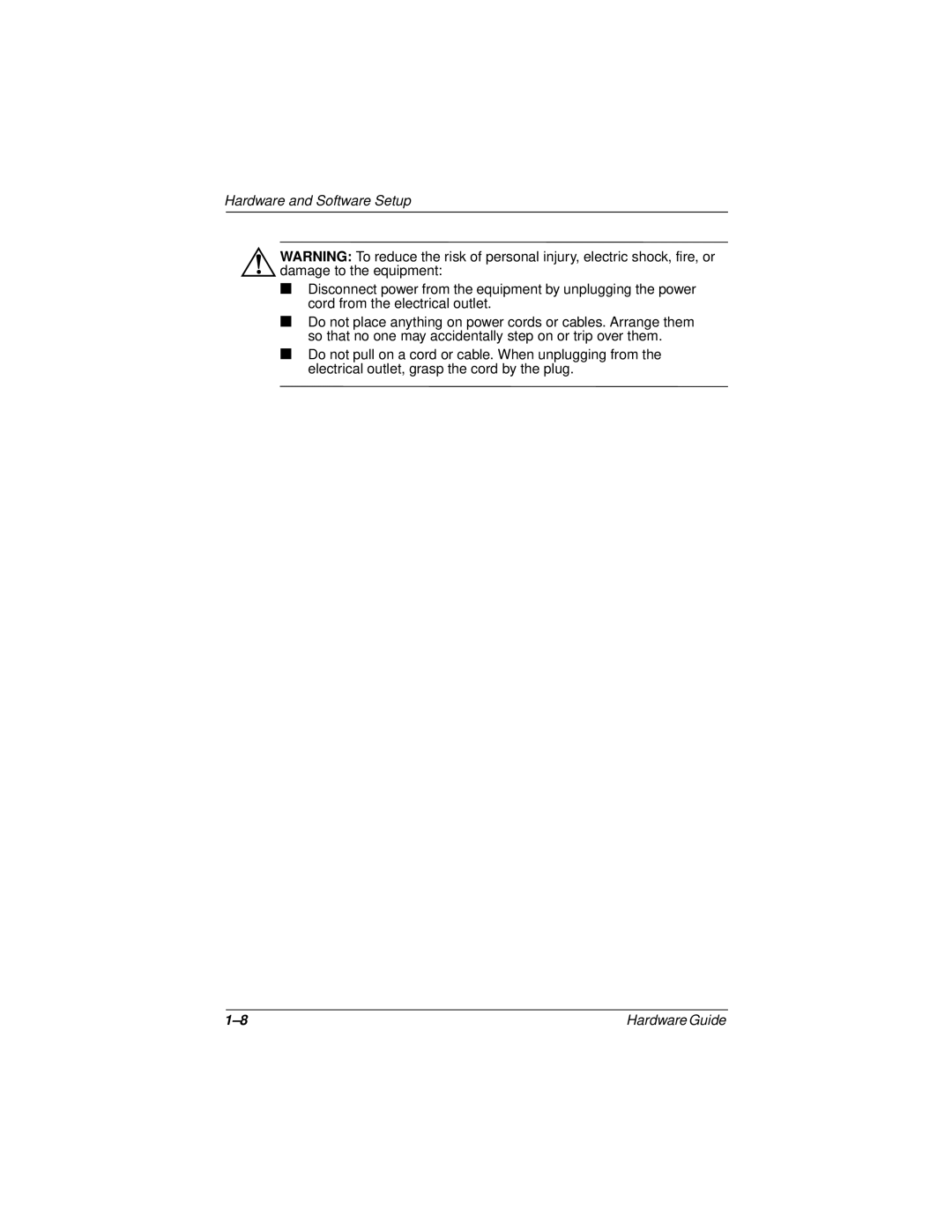 Compaq N150 Series manual Hardware and Software Setup 