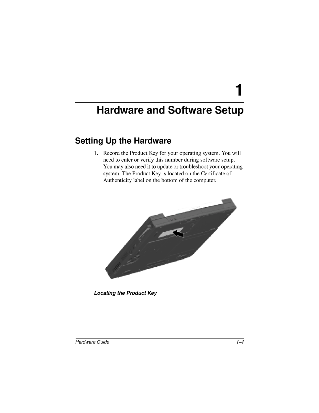 Compaq N150 Series manual Hardware and Software Setup, Setting Up the Hardware 