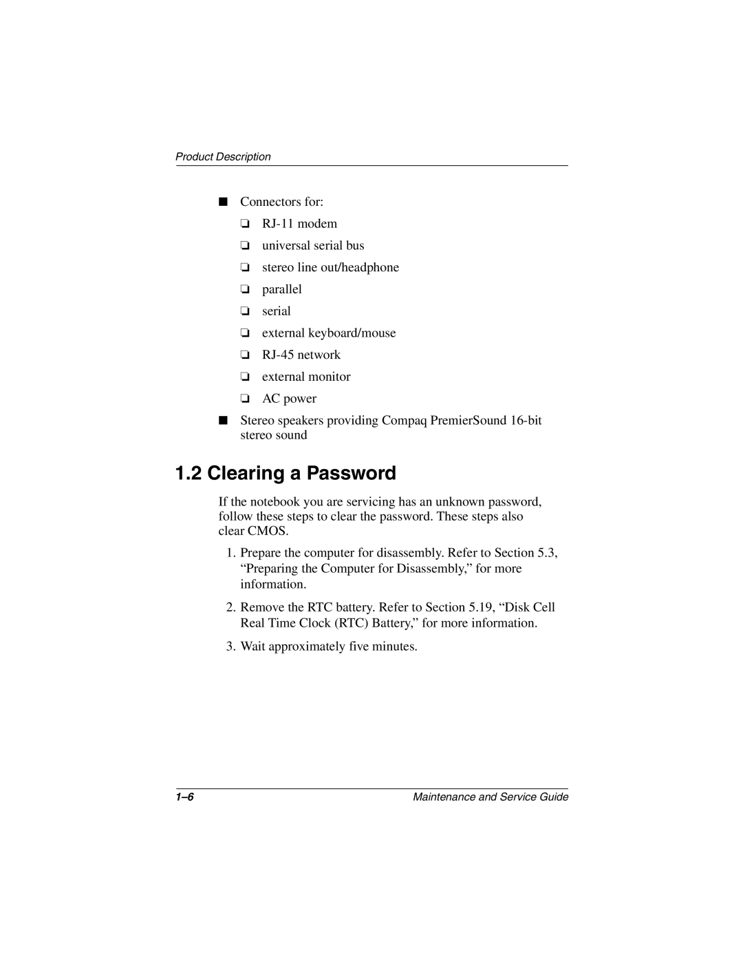 Compaq N150 manual Serial 