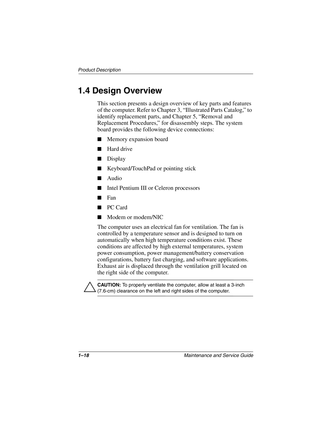 Compaq N150 manual Design Overview 