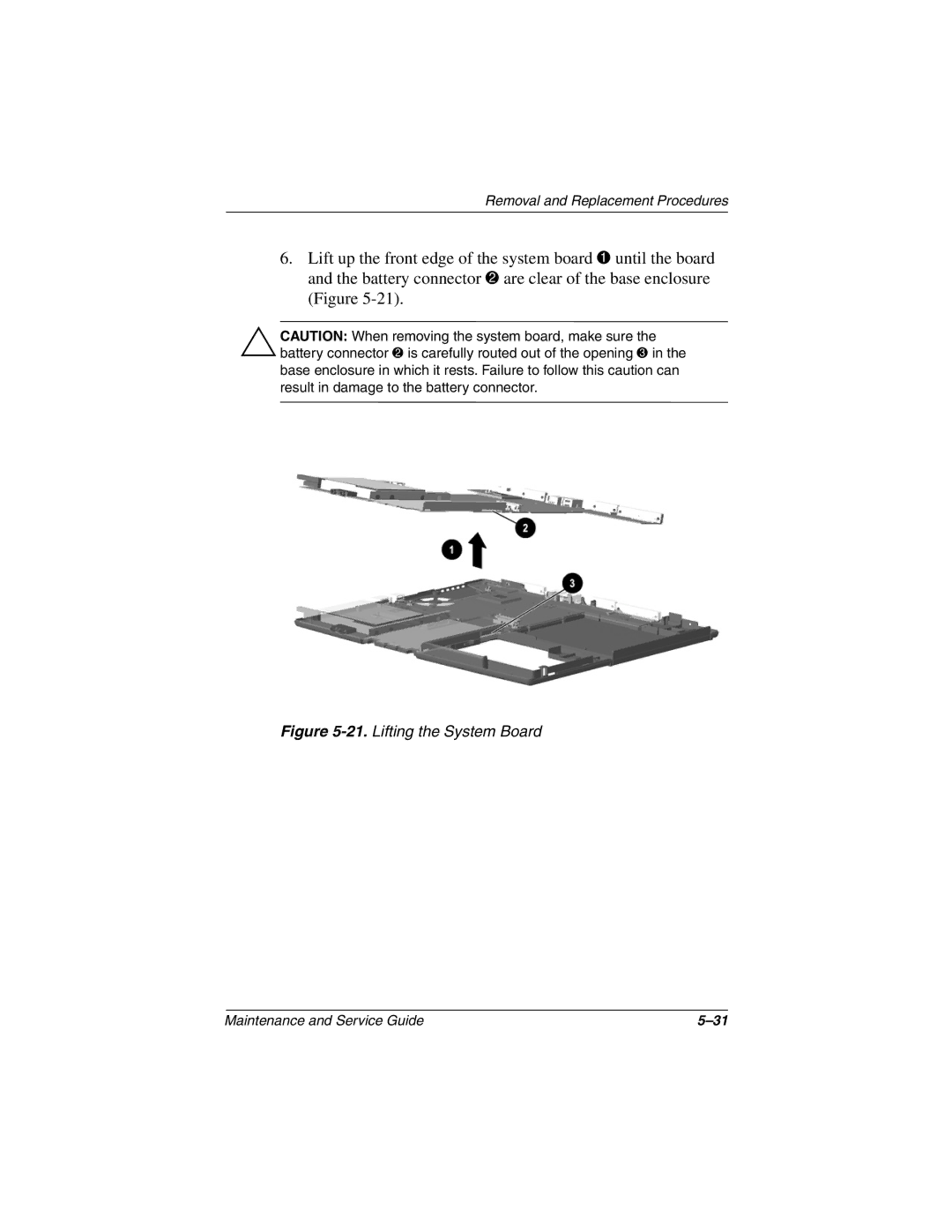 Compaq N150 manual Lifting the System Board 