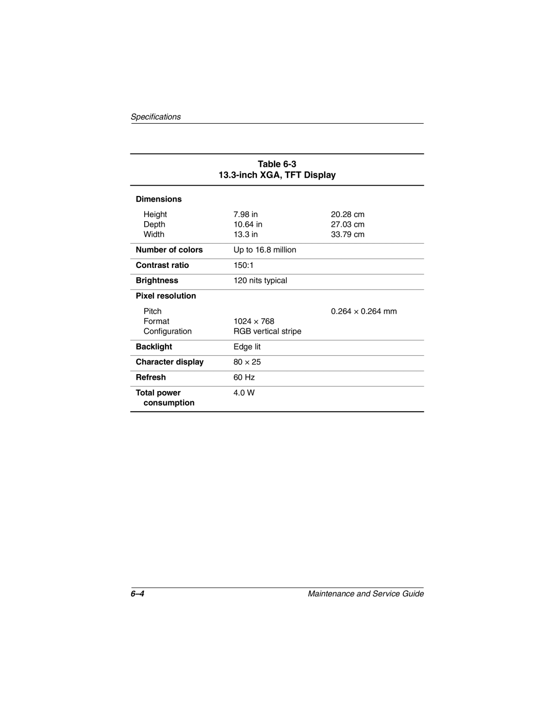 Compaq N160 manual Height 20.28 cm Depth 10.64 27.03 cm Width 13.3 33.79 cm 